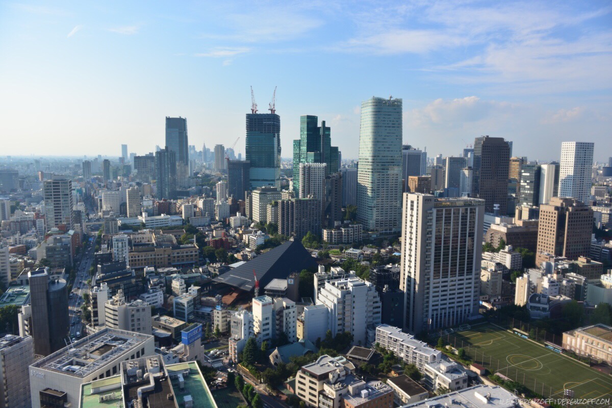Вид на город с токийской телебашни